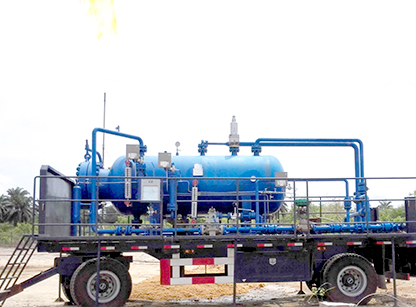 Runcheng Petrochemical Equipment trailer-mounted test separator is widely used